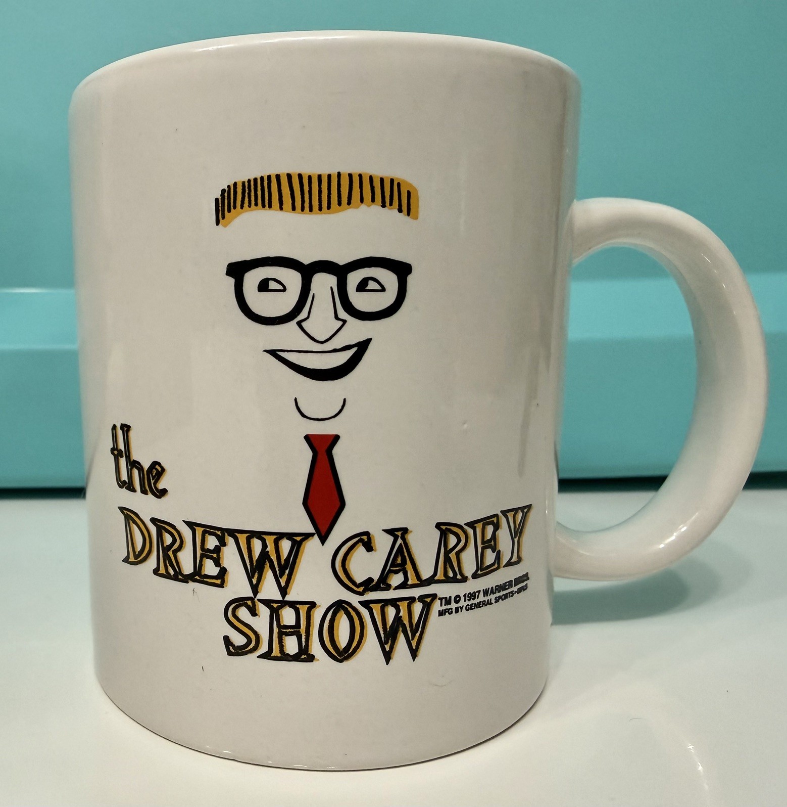 Vintage 90’s The Drew Carey Show Coffee Mug Cup 12 oz TV Show Memorabilia