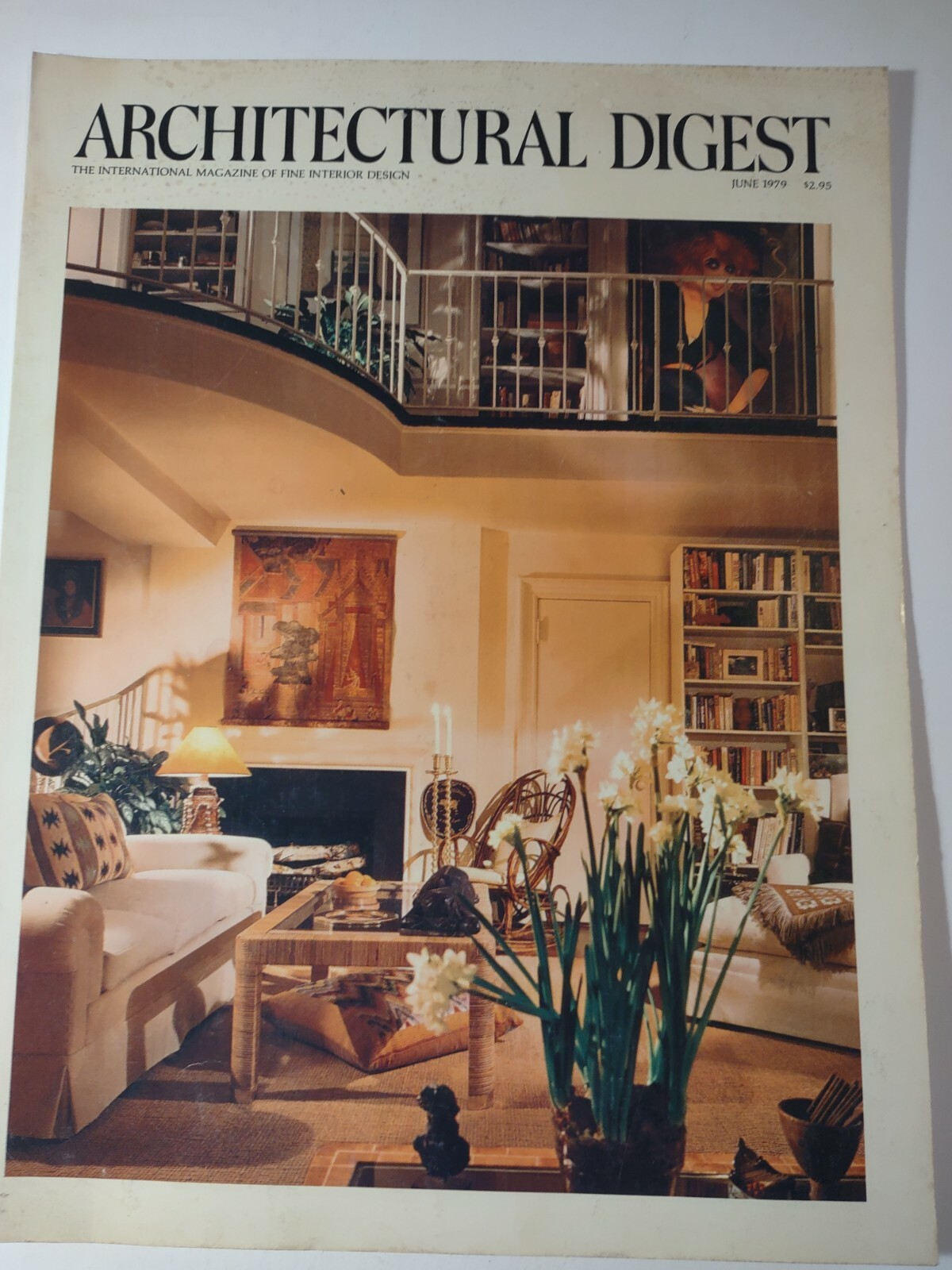 Architectural Digest Magazine Cover Interior Design Vintage 1980s Print Ad