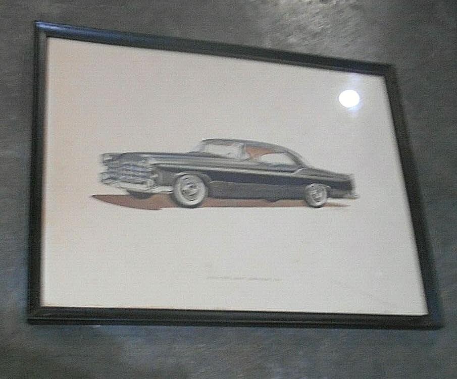 1955 CHRYSLER 300 original vintage lithograph classic car print (LS)