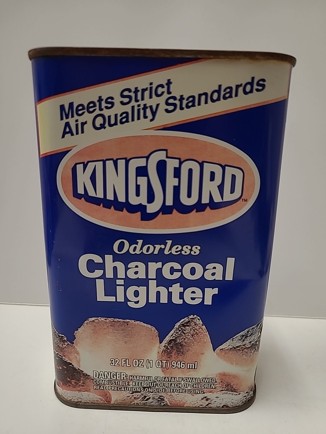 Antique Kingsford Metal Charcoal Lighter Can For Display