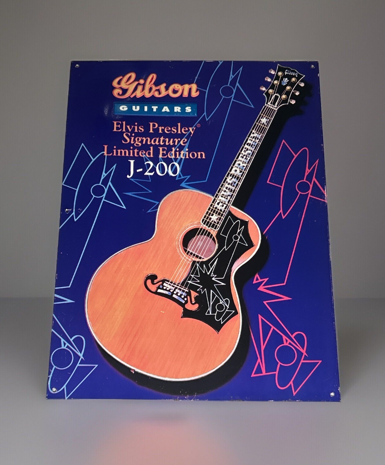 Gibson Guitars Vintage SIGN Dated 1996-LIMITED EDITION Guitar Elvis Trademark