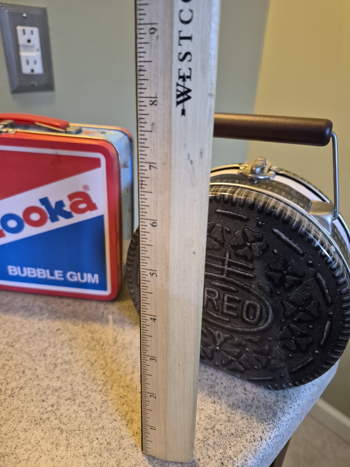 3 pc lot, Topps Bazooka Bubble Gum Collectible Tin Lunch Box, Reese’s and Oreo