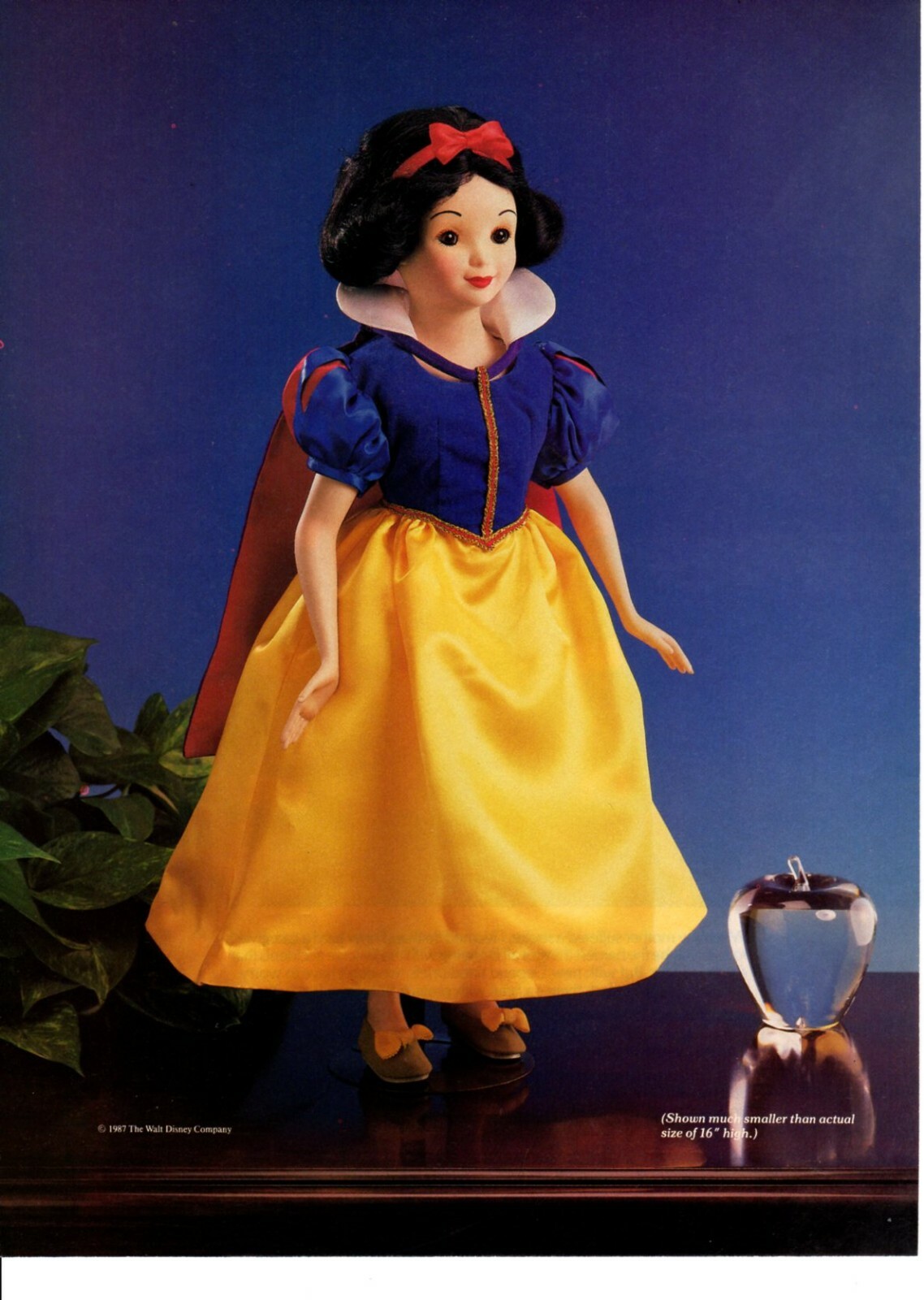 Vintage advertising print ad Doll 16 inch Walt Disney’s Snow White classic 1987