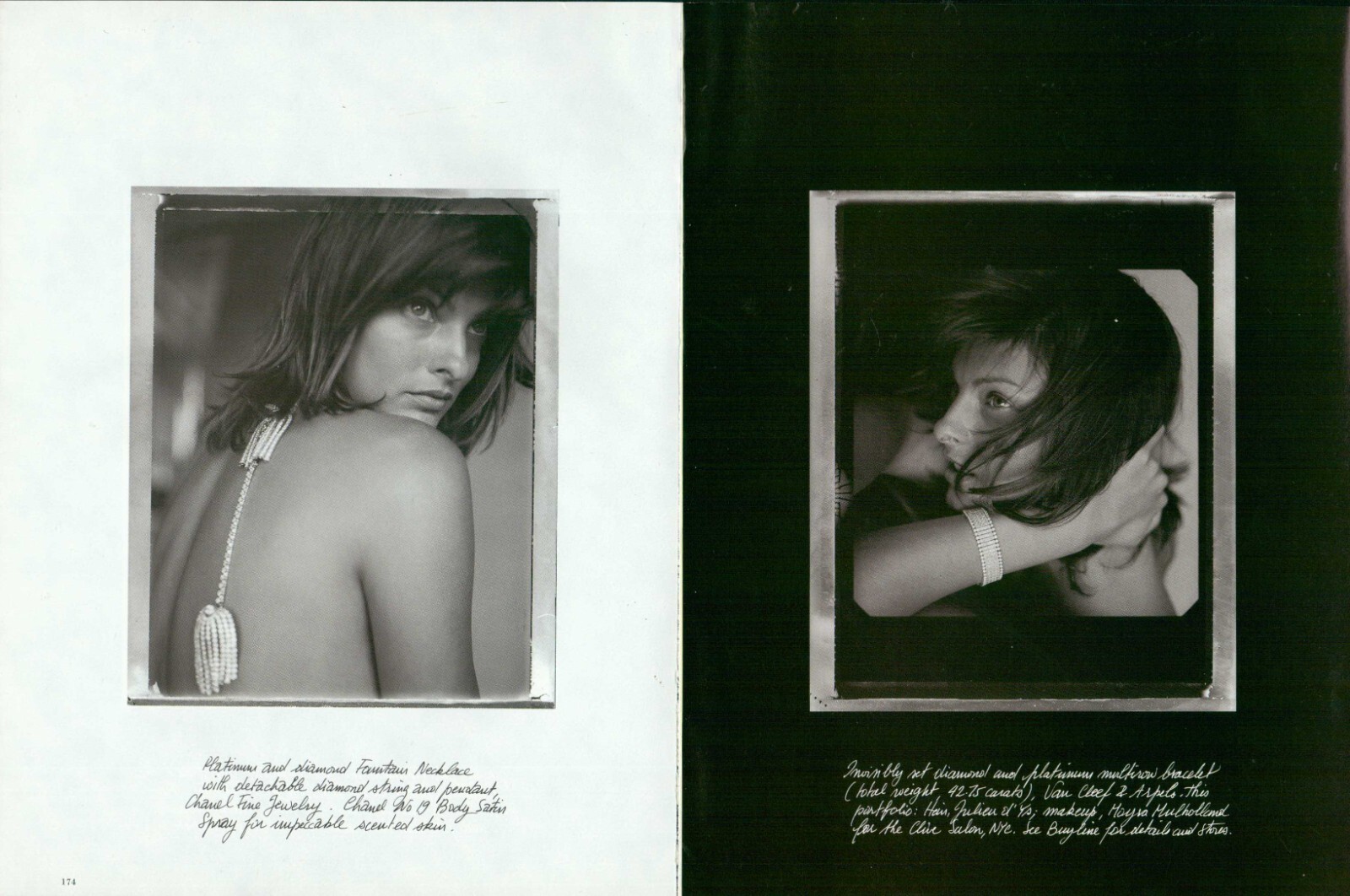 Linda Evangelista BY Patrick Demarchelier Magazine Fashion Editorial 4p 1994
