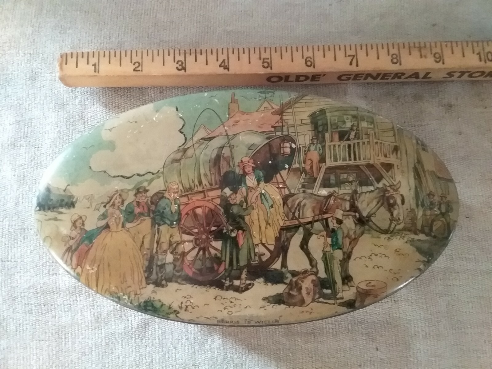 Vintage Red Label Toffee Tin