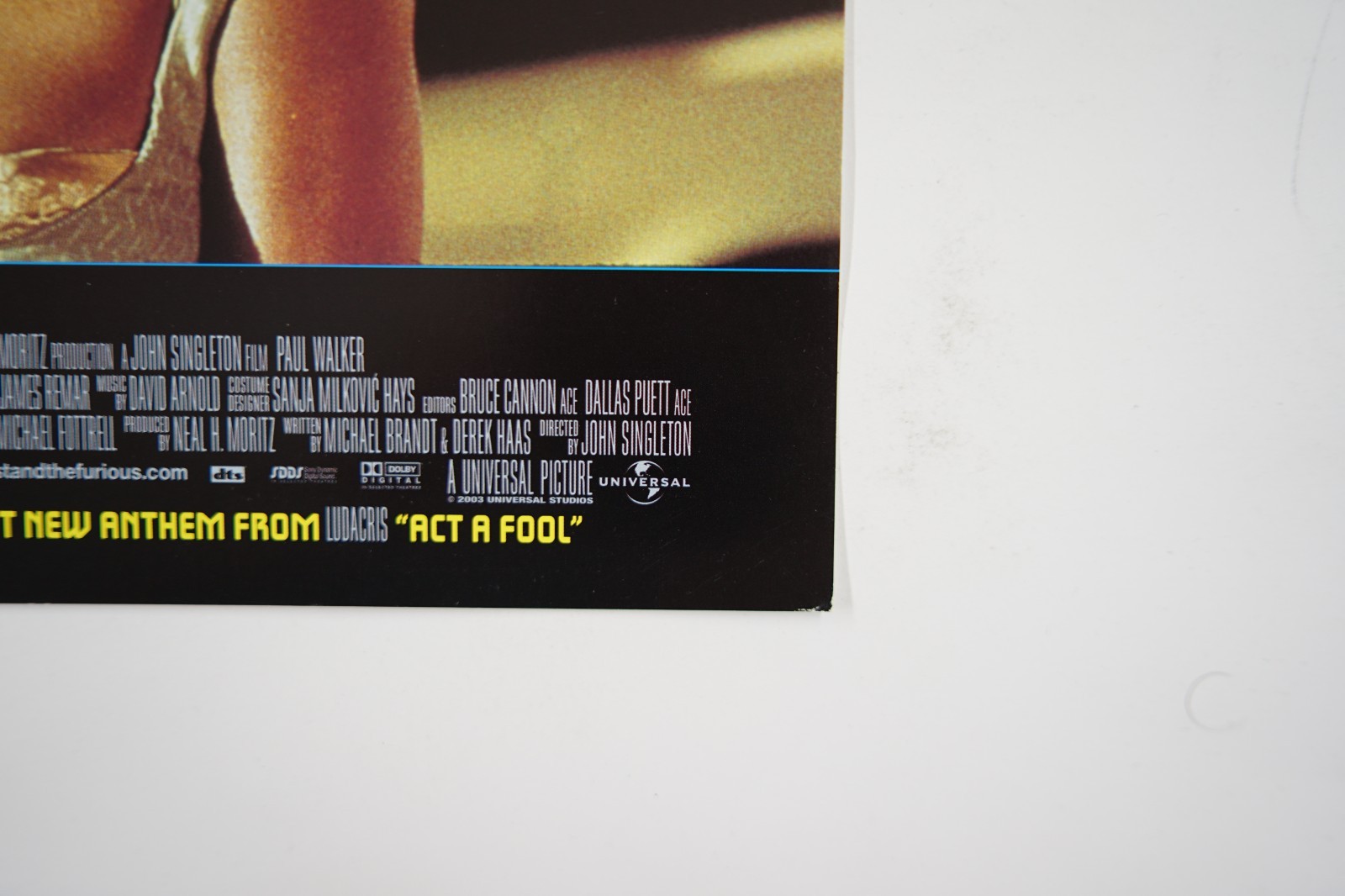 2 FAST AND 2 FURIOUS The Lot Set of 7 Orig. Movie Lobby Cards 2003 & PAUL WALKER