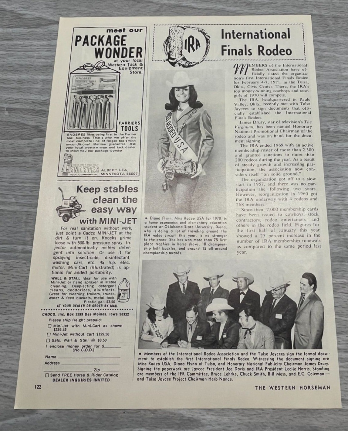 Vintage Print Ad 1970s Absorbine Liniment Famous Trainers Rodeo Highlights