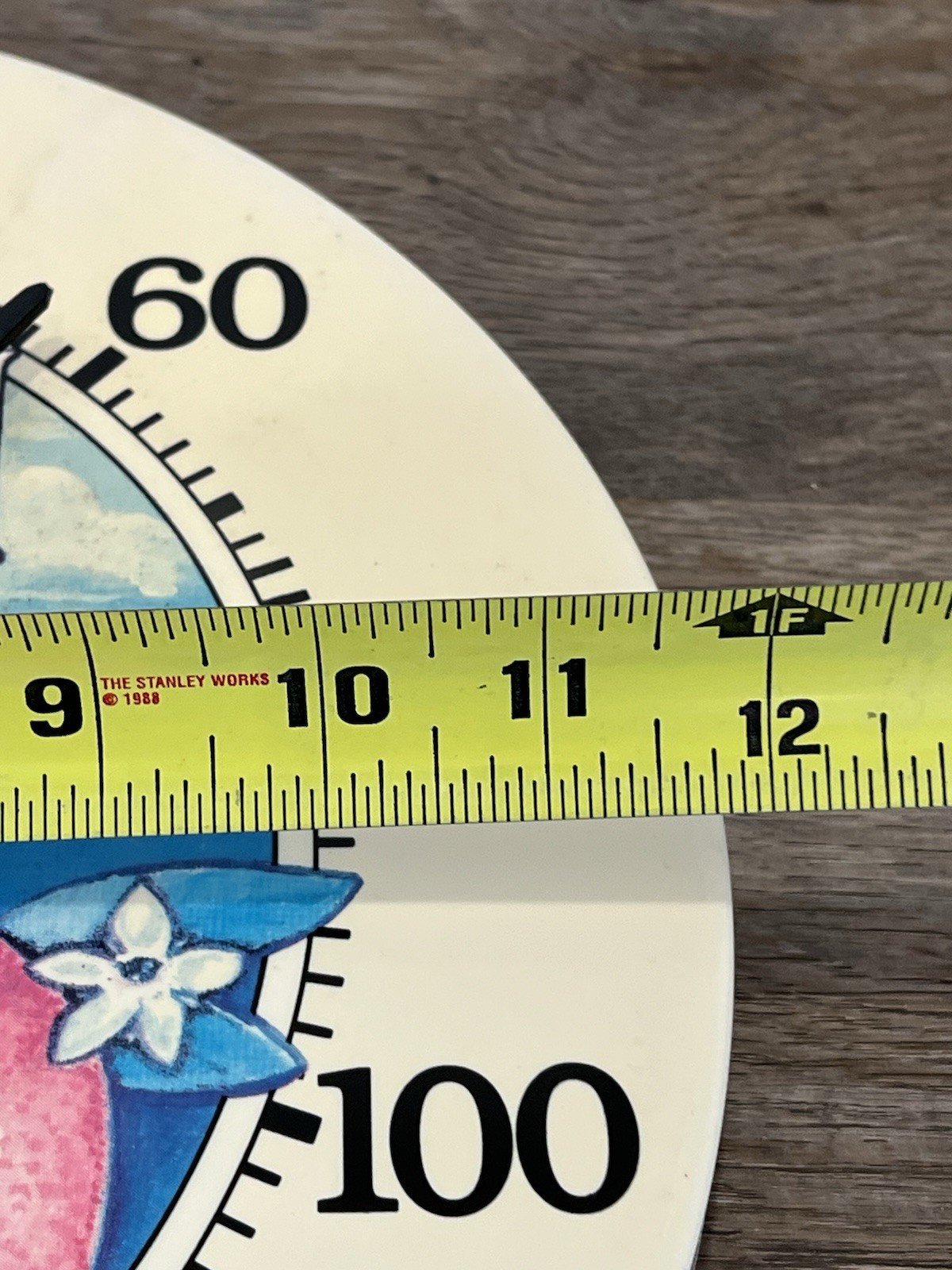 Sunbeam Island Bloom Wall Thermometer 12″ in Diameter Vintage Made in the USA
