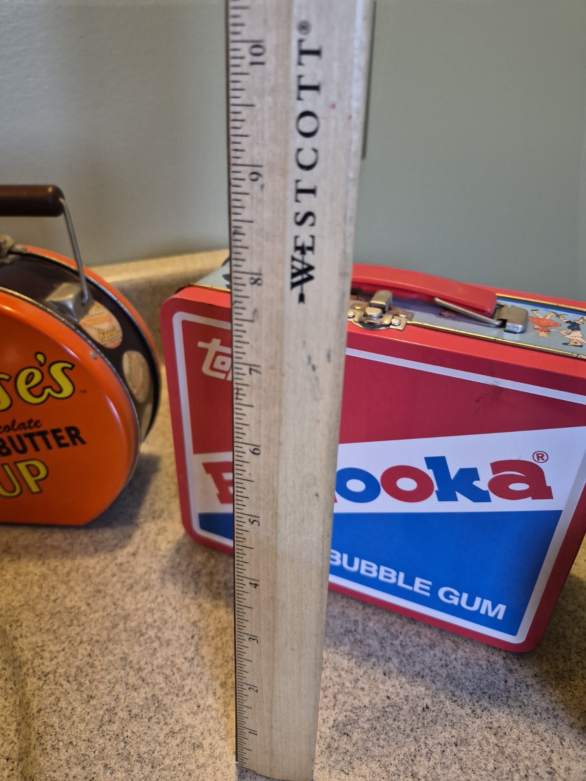 3 pc lot, Topps Bazooka Bubble Gum Collectible Tin Lunch Box, Reese’s and Oreo