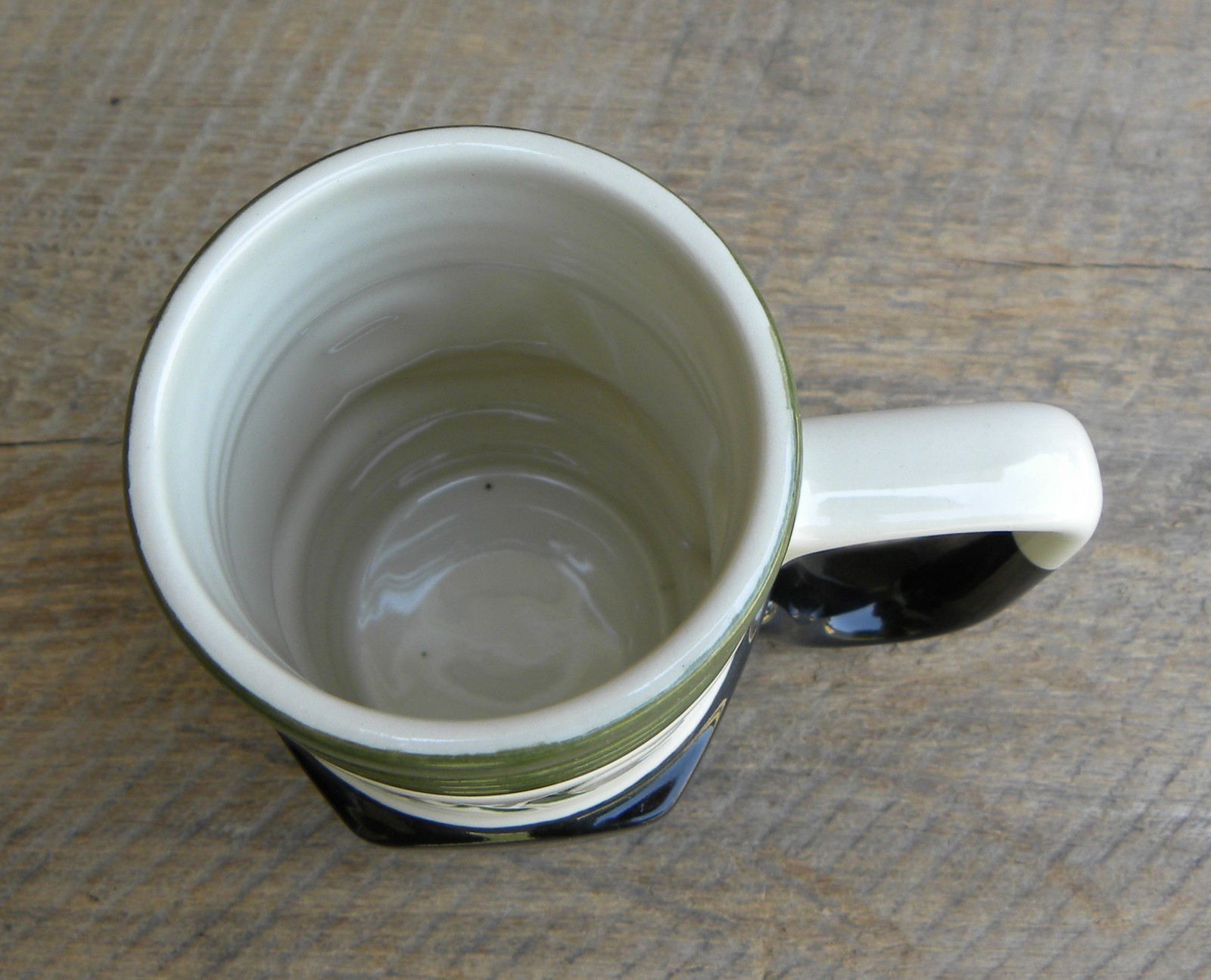 Vintage AC Spark Plug Ceramic Mug, Black, Ivory & Green