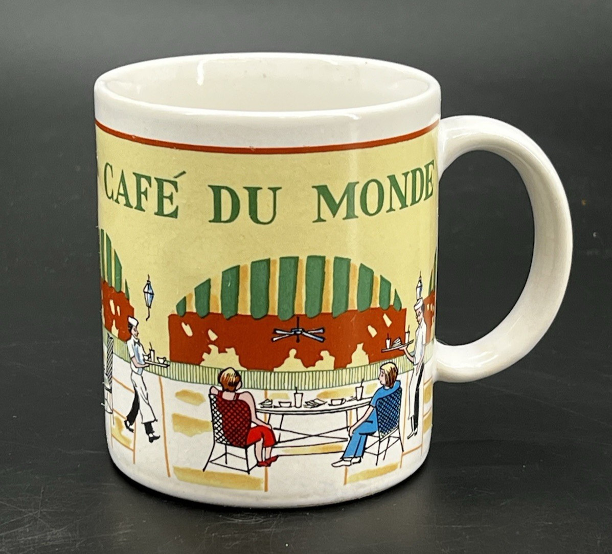 Vintage CAFE DU MONDE New Orleans LA Coffee Mug The Original French Market NOLA