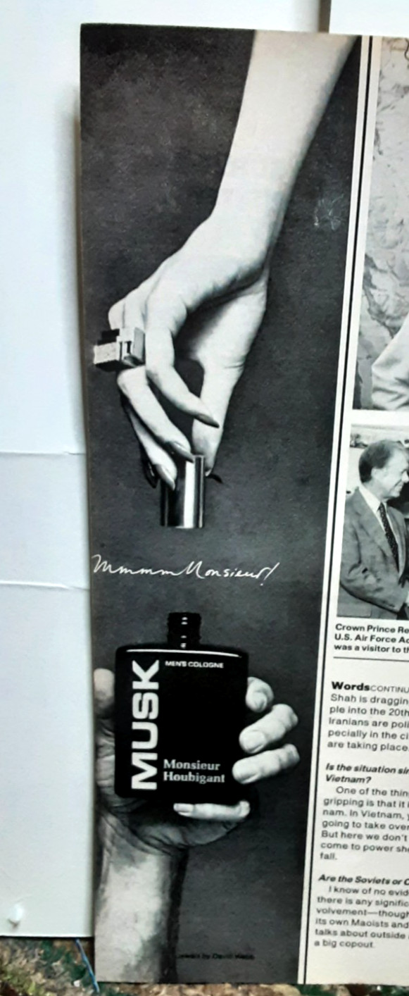 1978 Monsieur Houbigant Musk Cologne Vintage Print Ad