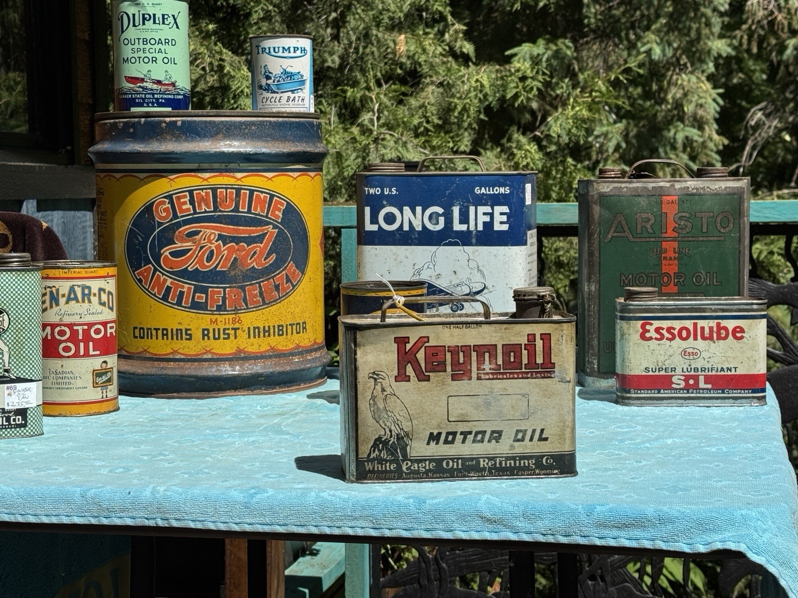 Vintage Rare Keynoil White Eagle Motor Oil Can with Graphics Casper WY, FW Texas