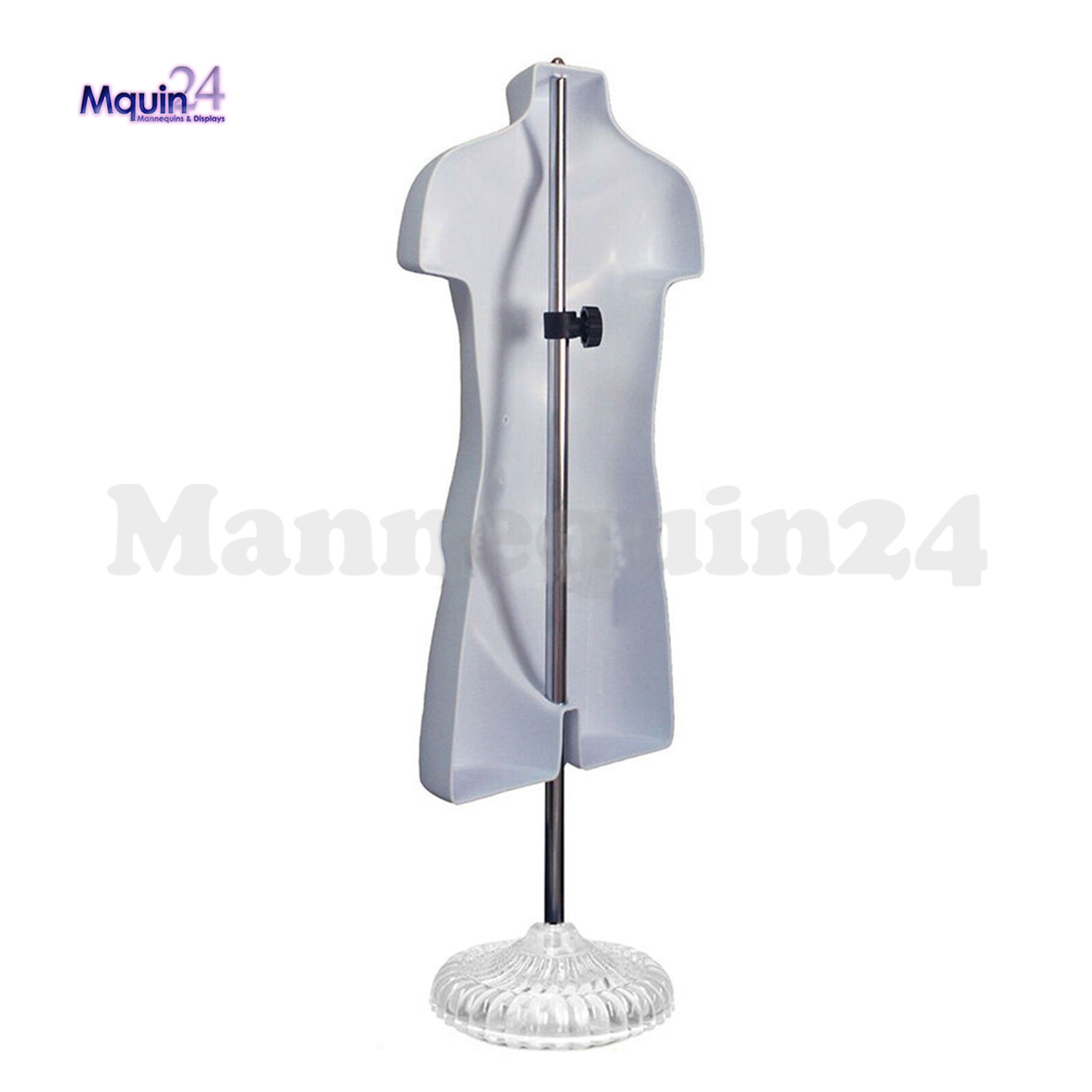 One Mannequin Torso Child w/ Stand & Hanger – White Kids’ Dress Form