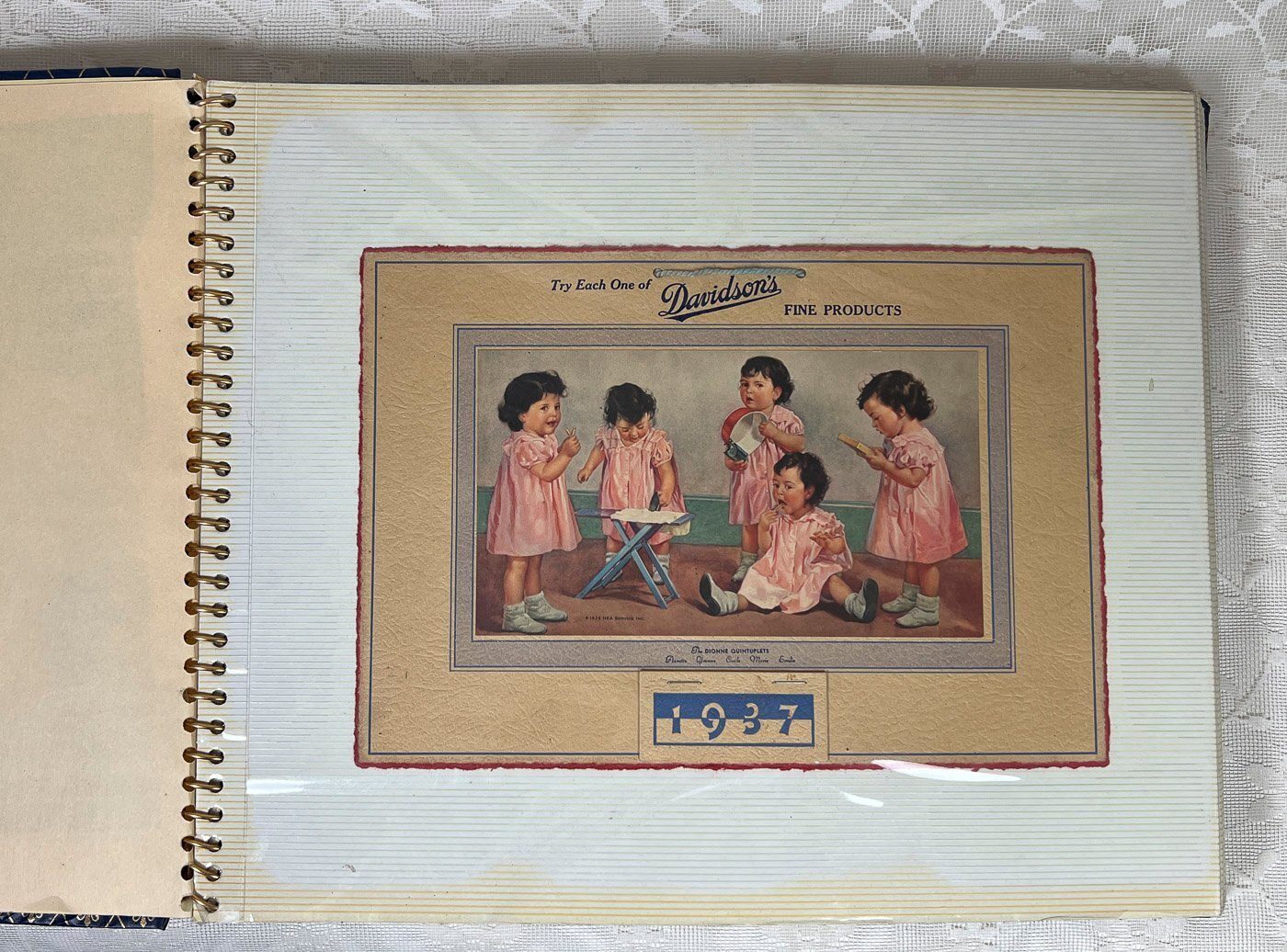 Dionne Quintuplets Album of 19 Yearly Calendars ** 1939-1955 ** Plus Ephemera