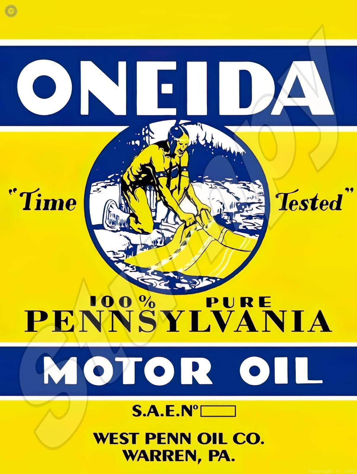 Oneida Motor Oil Metal Sign 9″ x 12″ or 12″ x 16″