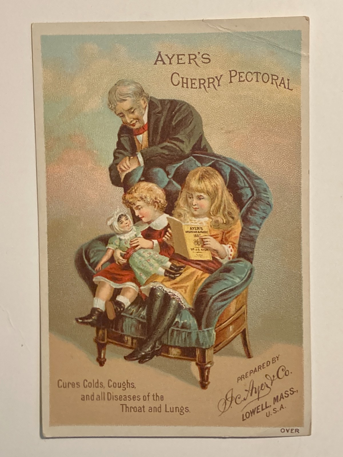 c1880s-90s Ayer’s Cherry Pectoral Dr. J. C. Ayer & Co. Lowell, Mass. Trade Card