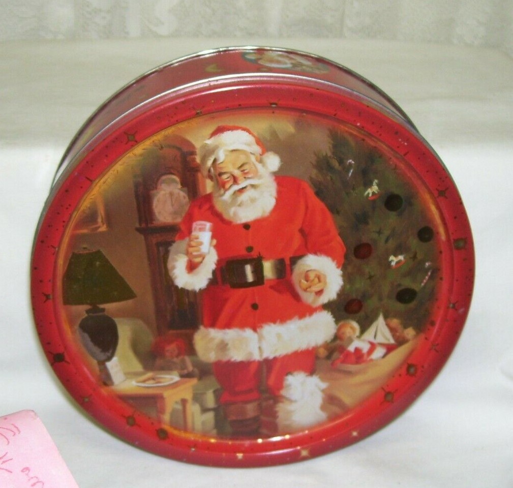Santa Claus Advertising Tin Box Jacobsens Bakery Tom Browning Collection