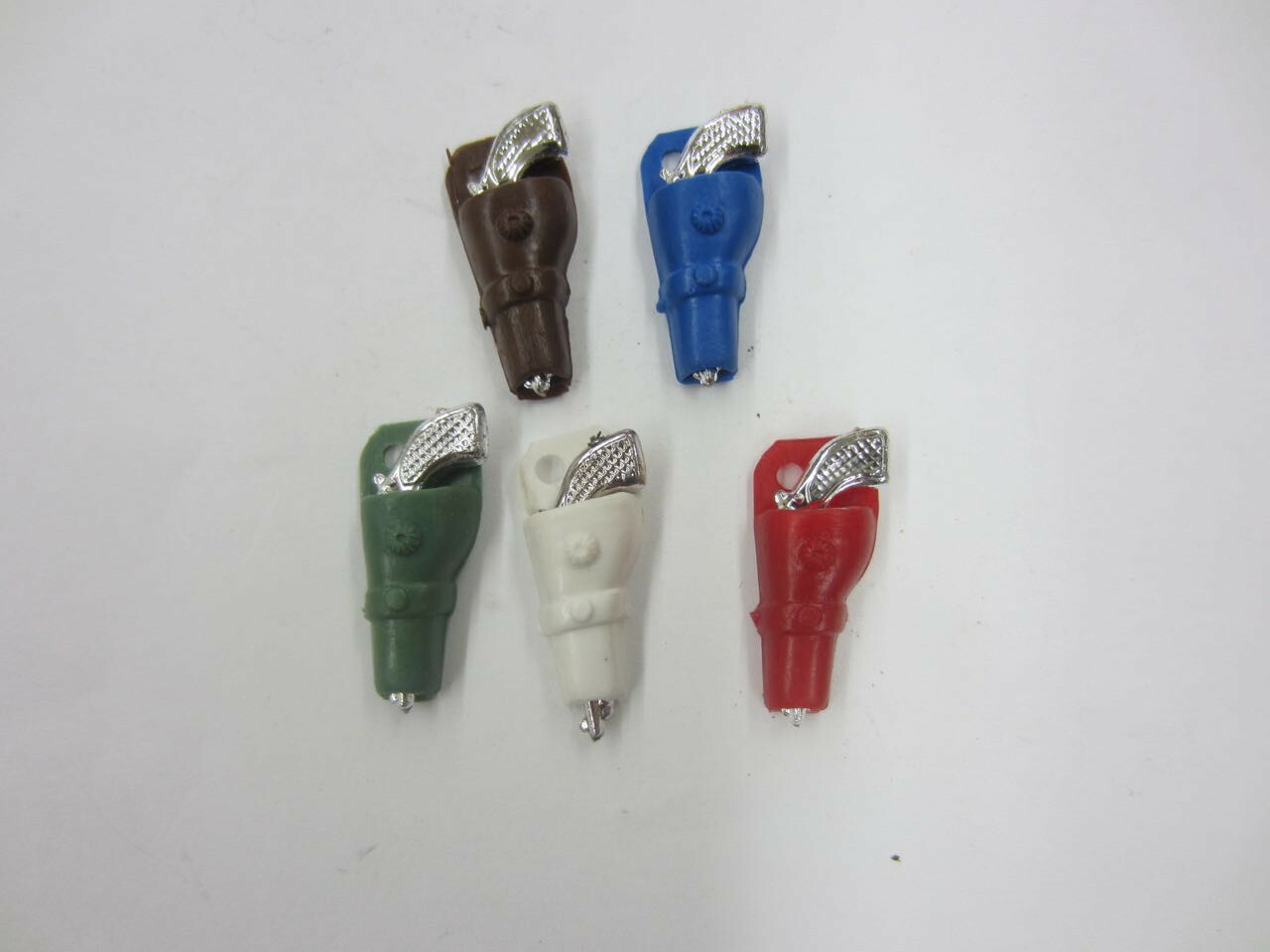 Vintage 1960’s Gum Machine GUN Toy Prizes Lot of 5 Brown, Green, Red, Blue&White