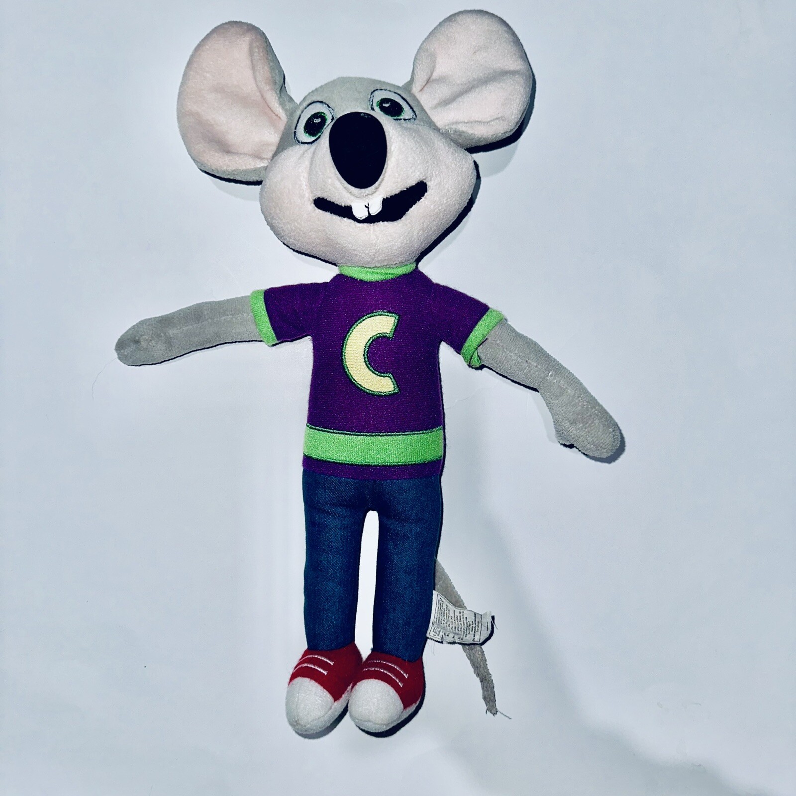 Vintage Chuck E. Cheese Pizza Chucky Plush Doll Toy 13″ Stuffed Mouse 2013