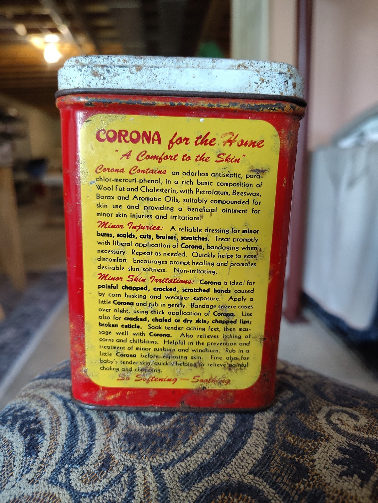 Vintage Phillips Corona Ointment Antiseptic Tin