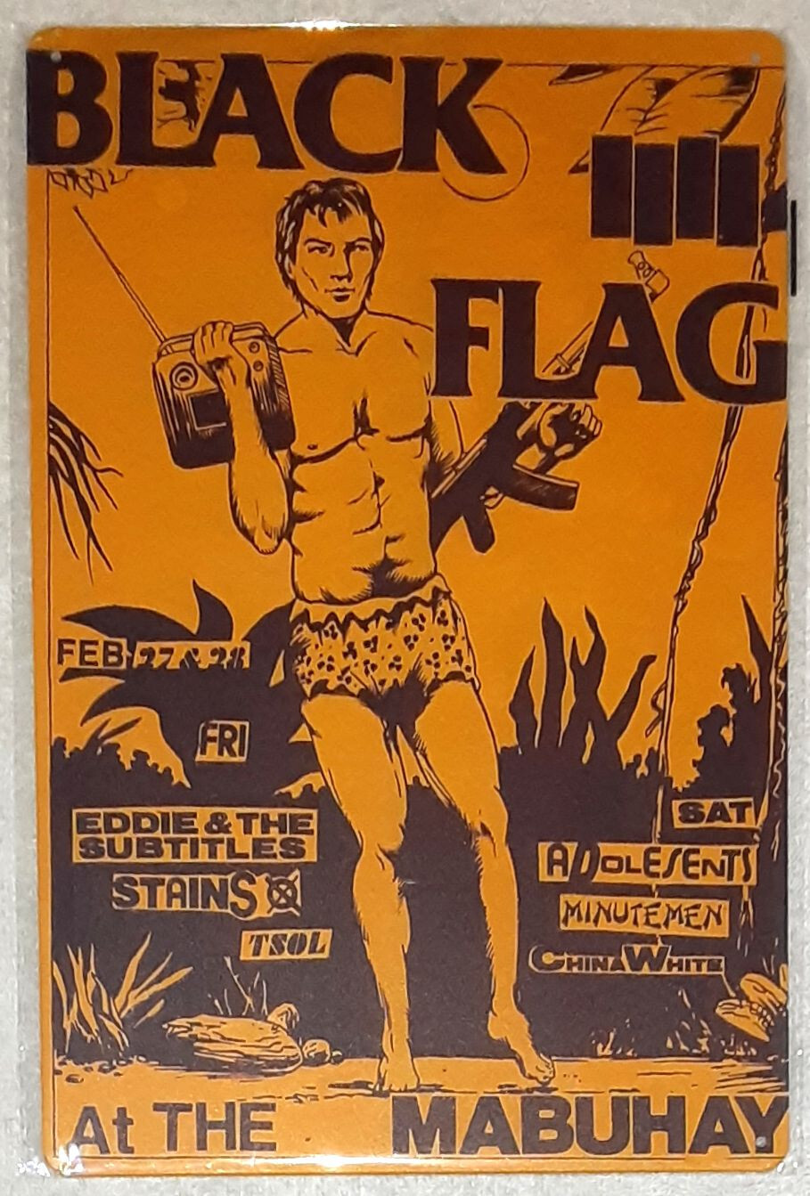 BLACK FLAG punk band METAL SIGN