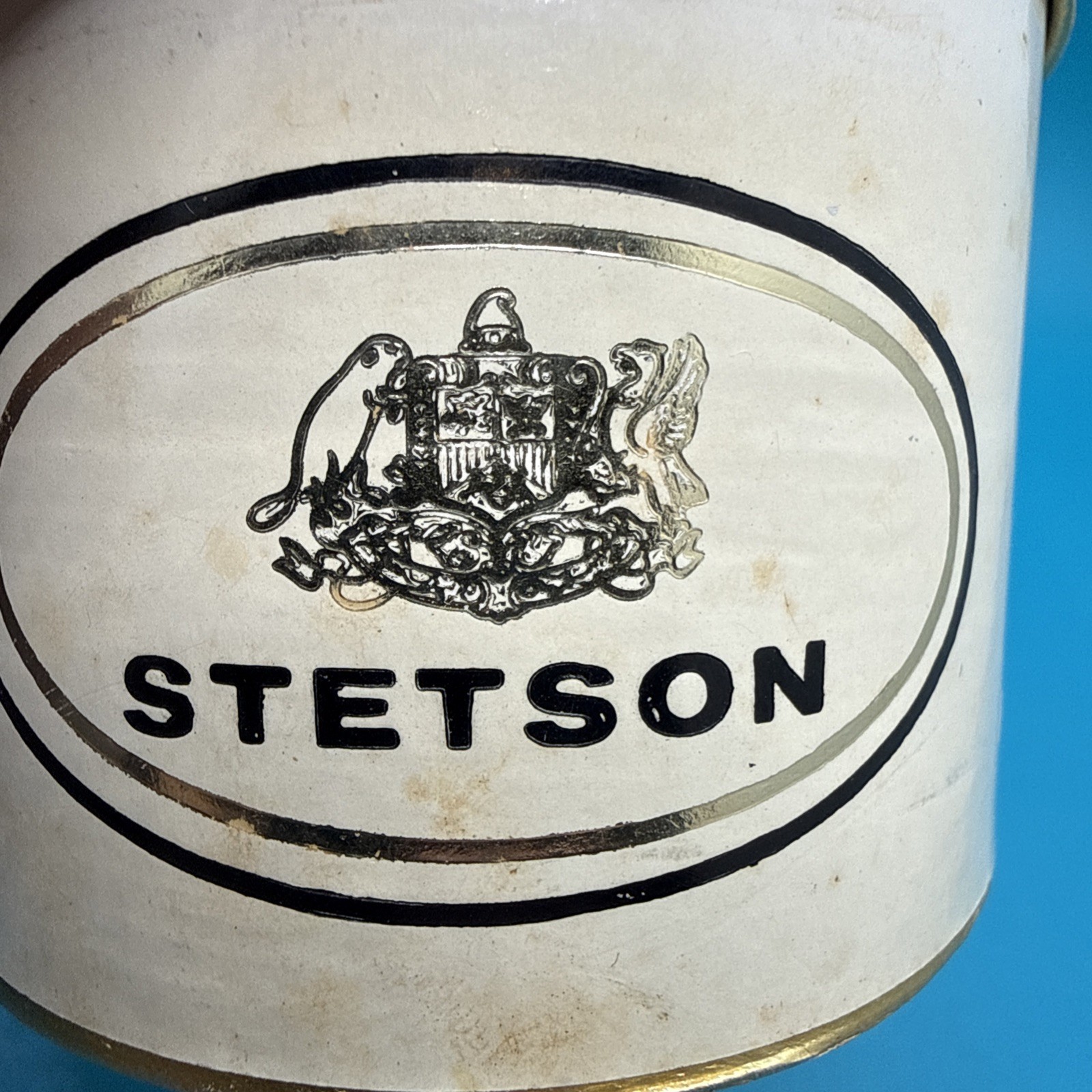 Vintage Stetson Green Plastic Salesman Sample Hat White Hat Box