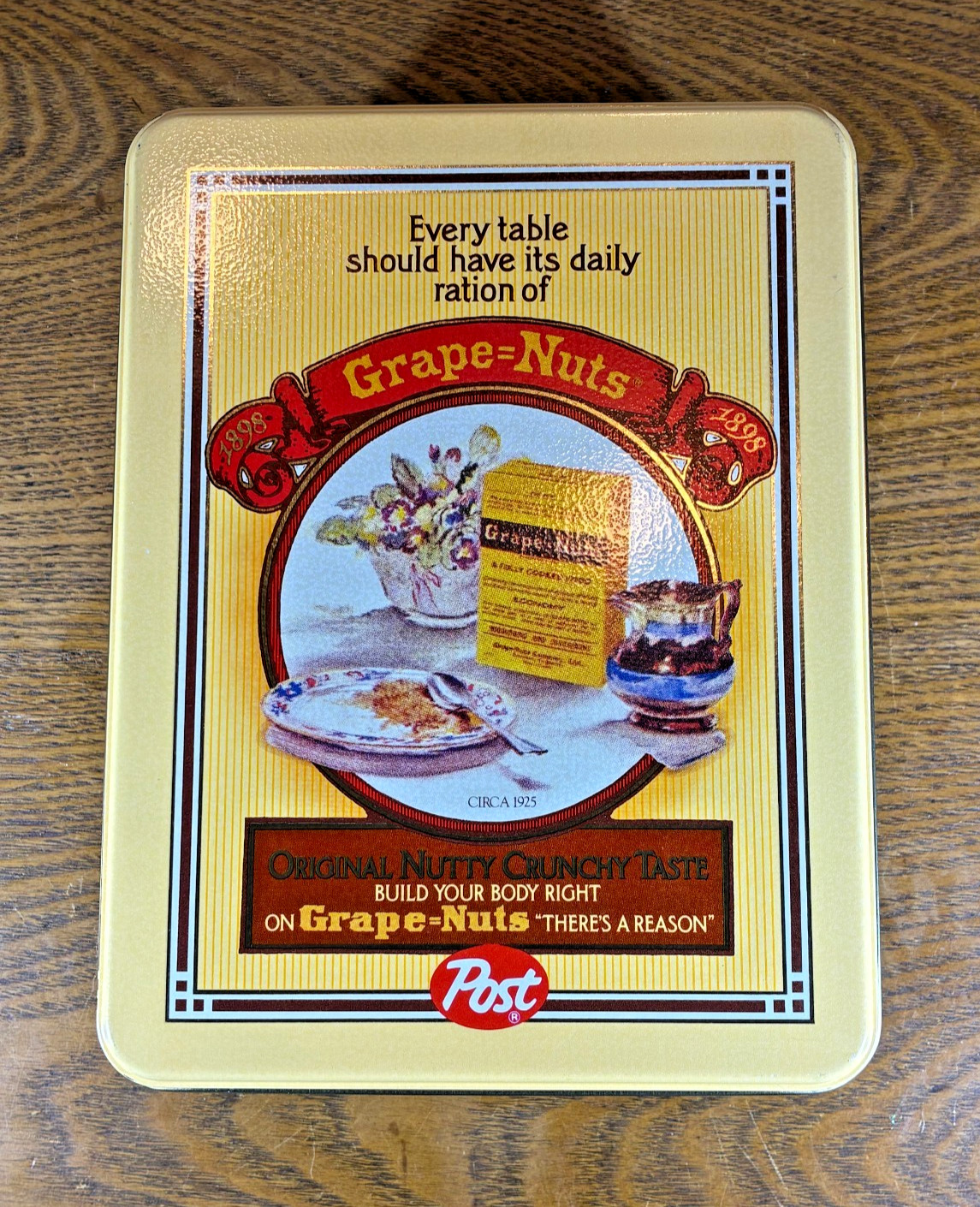 Grape Nuts Post Cereal Tin Collectible Metal Canister
