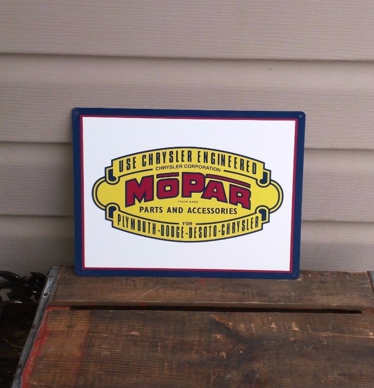 MOPAR Chrysler Metal Sign vintage logo Mechanic garage Shop 9×12 50109