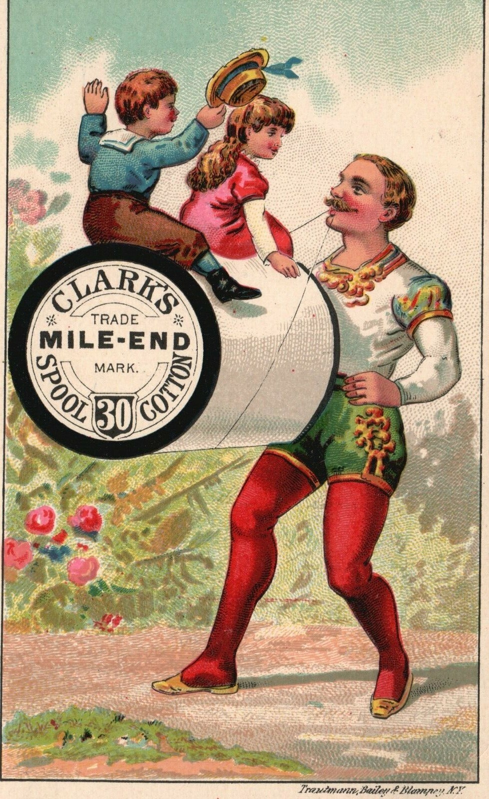 1880s-90s Kids on Spool Circus Performer Clark’s Mile-End Thomas Russell