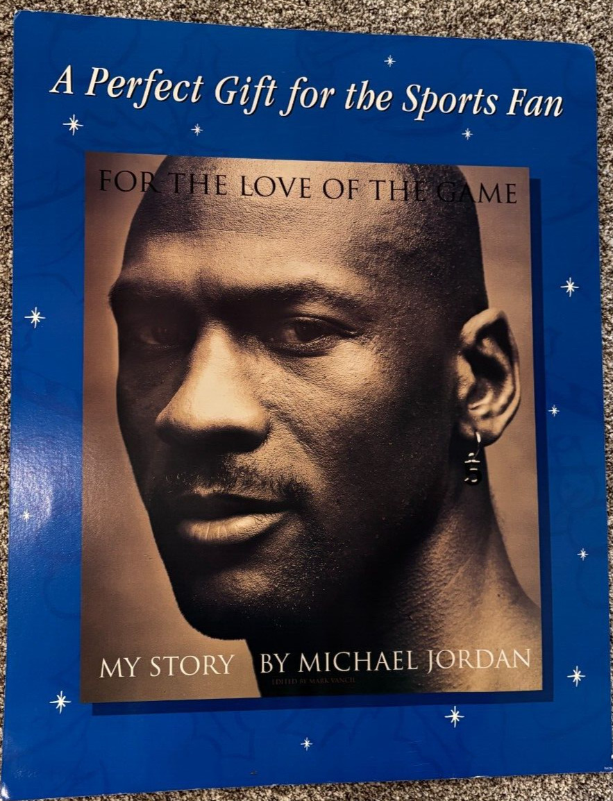 Michael Jordan “For the Love of the Game” 2-Sided Store Display Sign 22×28″