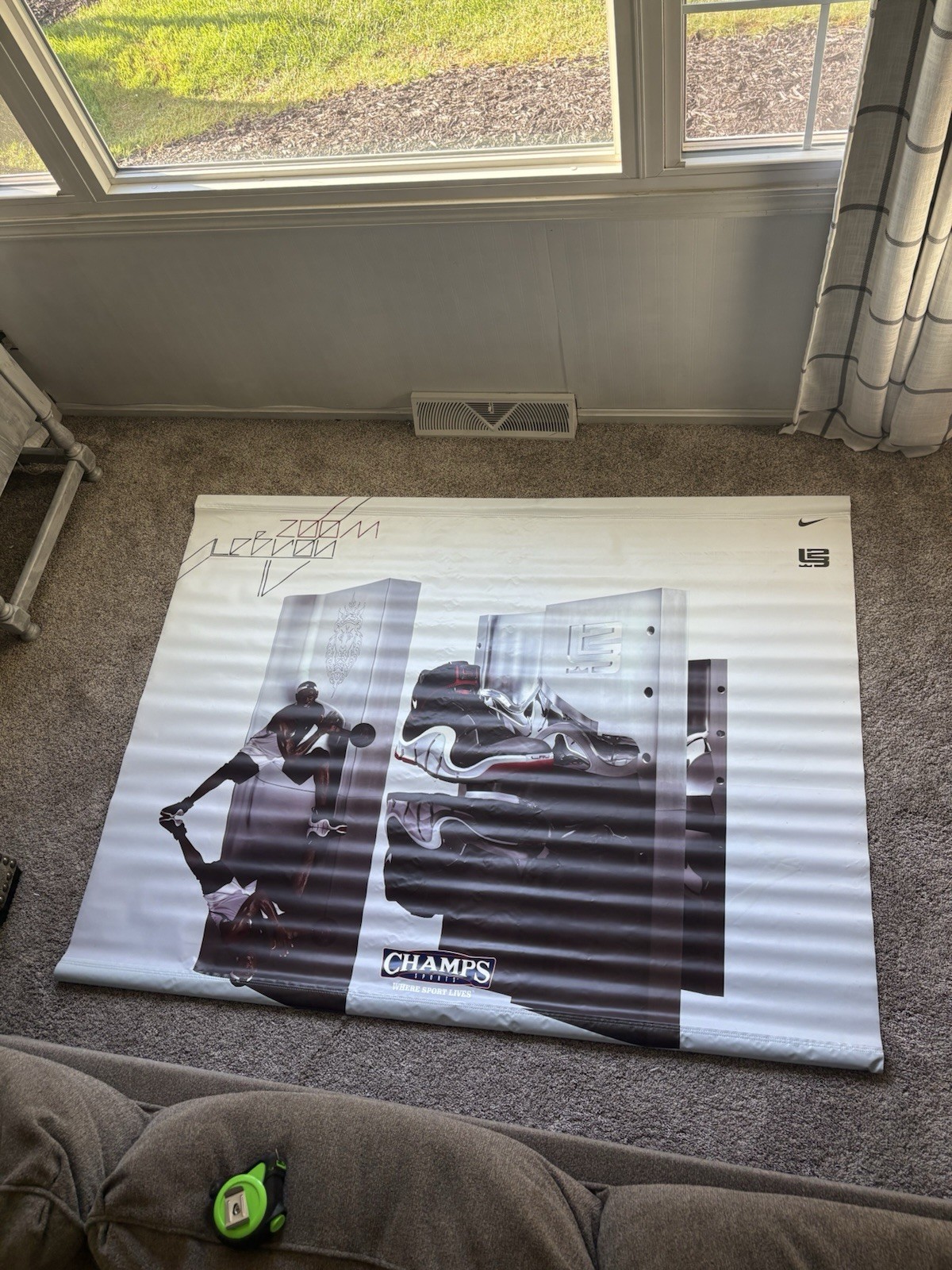 NIKE 2006 LEBRON JAMES 4 SHOE PROMO CHAMPS SPORTS STORE DISPLAY POSTER SIGN