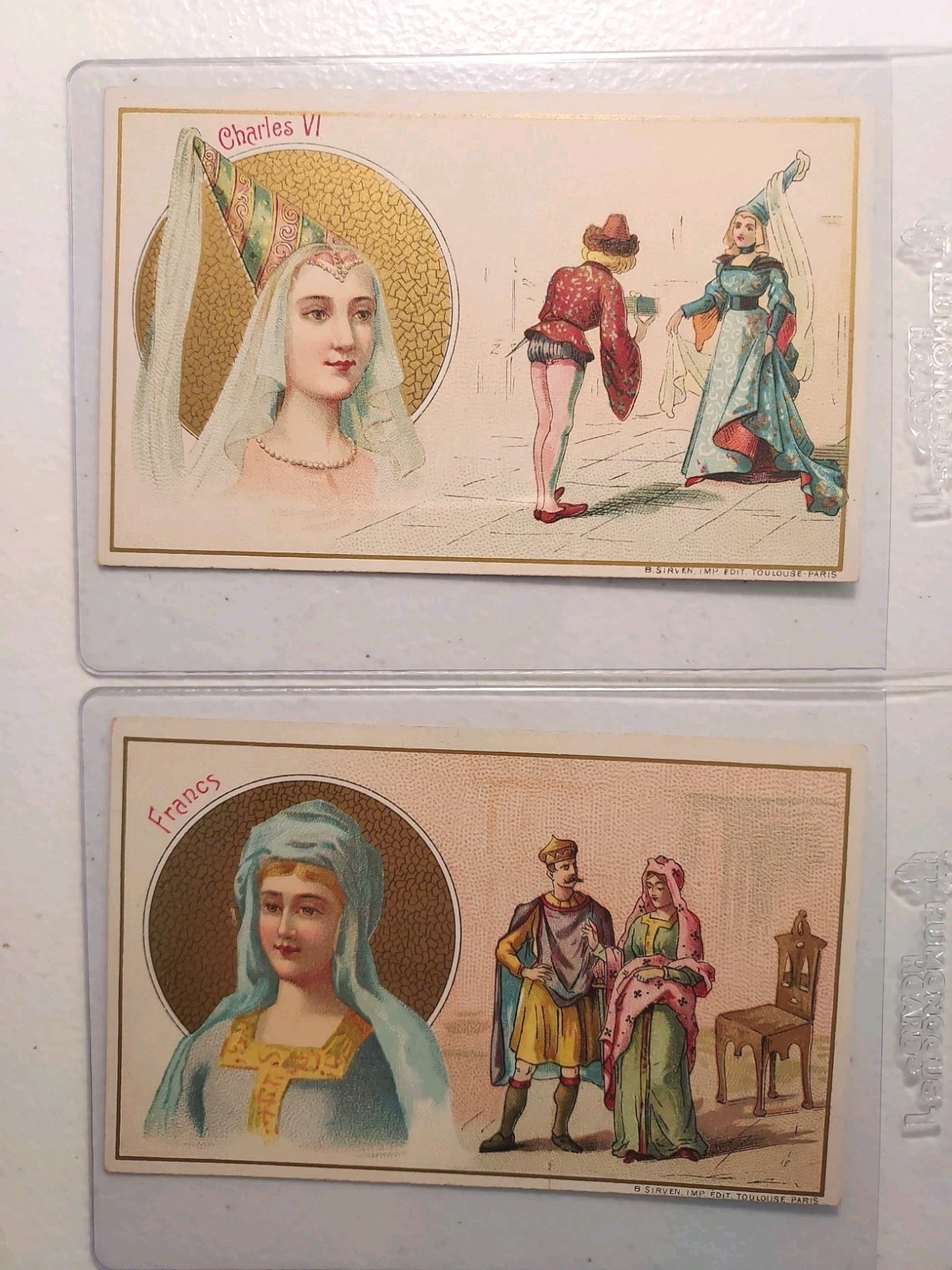 Two Late 1890s-Early 1900s French Victorian Trade Cards B. Sirven, Toulouse