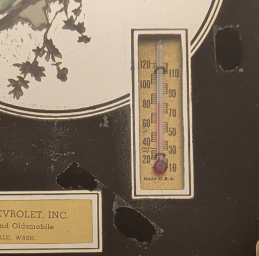 Mirror Cockatoo Picture Thermometer Foster Chevrolet Waterville WA Advertisement