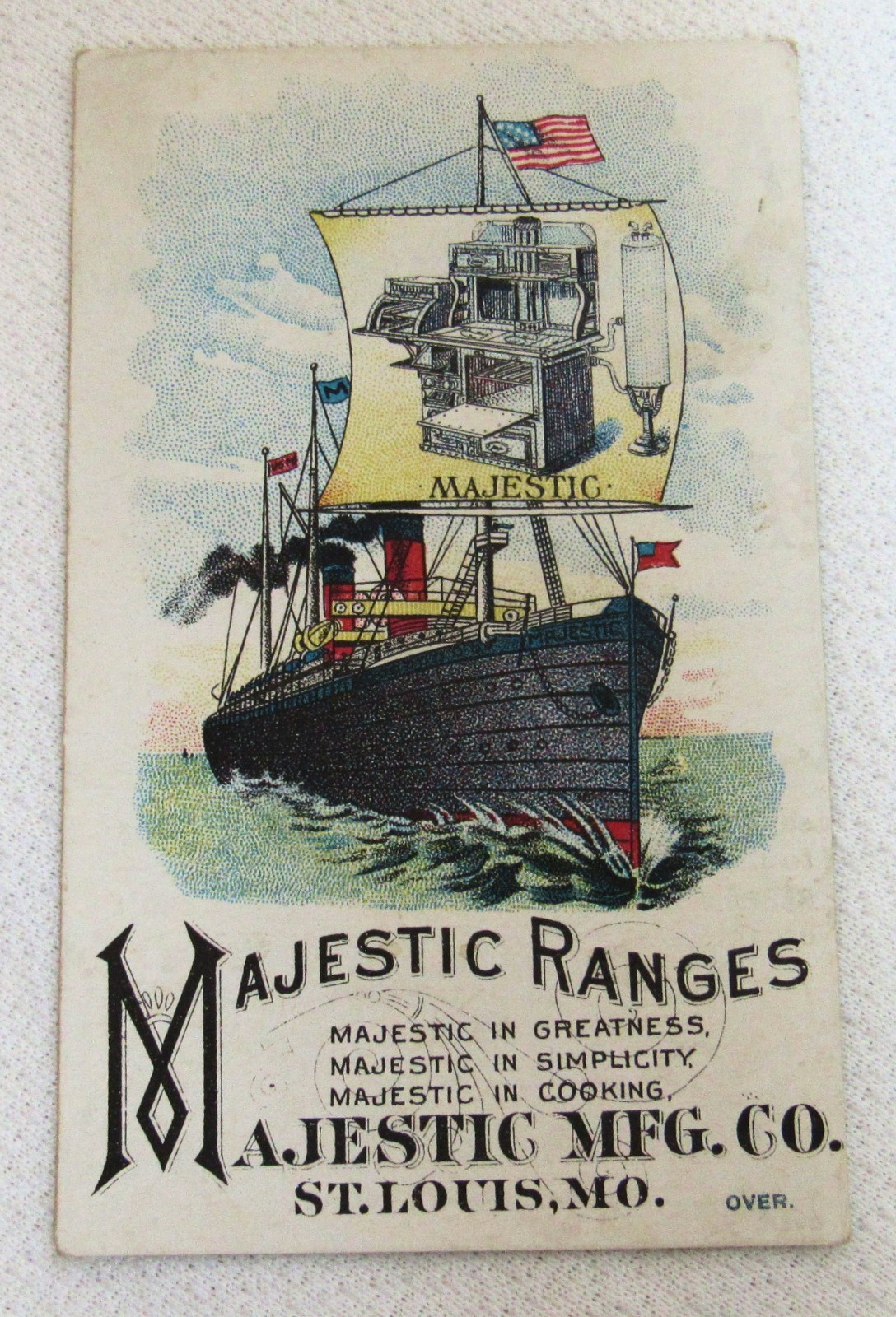 3 Victorian Trade Advertising Card Majestic Ranges Stove Arbuckle Coffee Petzelt