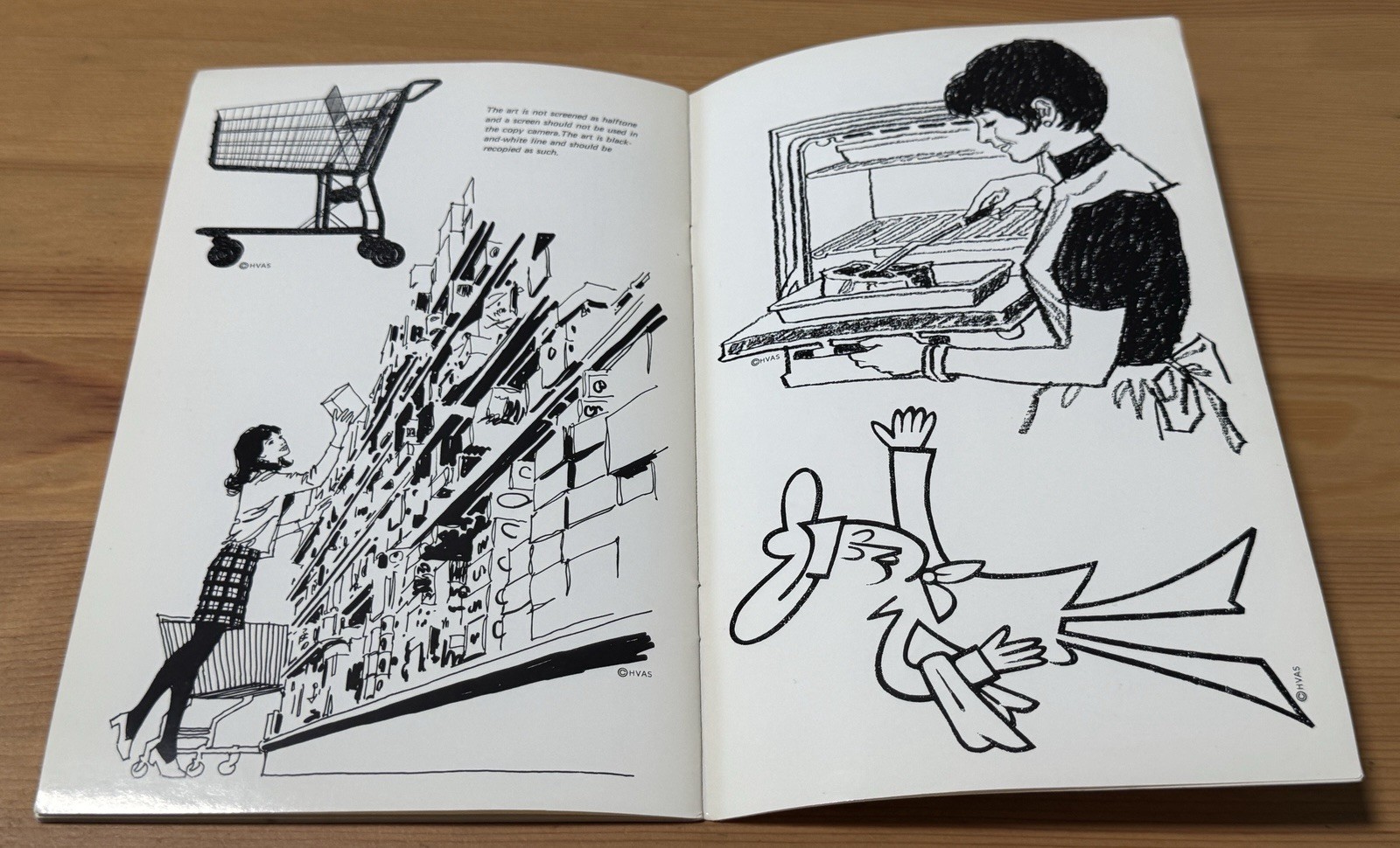 Harry Volk Clip Book Of Line Art FOOD #539 (1970) ADVERTISING NEWSPAPER