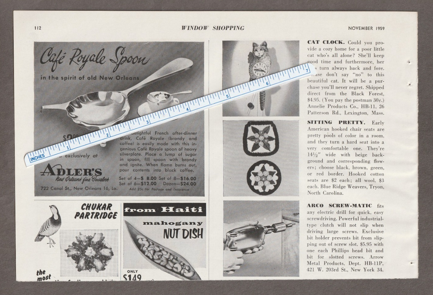 1959 ADLER’S JEWELERS Magazine AD~New Orleans~HAF-A-JAMA PAJAMAS~H.M Allison