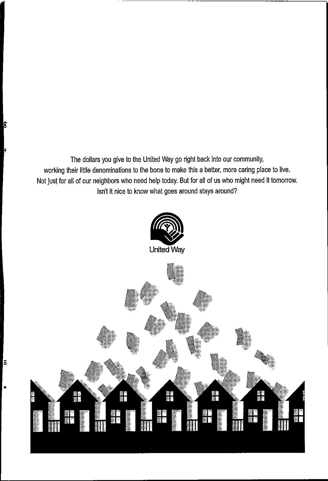 United Way Dollars into the Community Original Vintage Print Ad