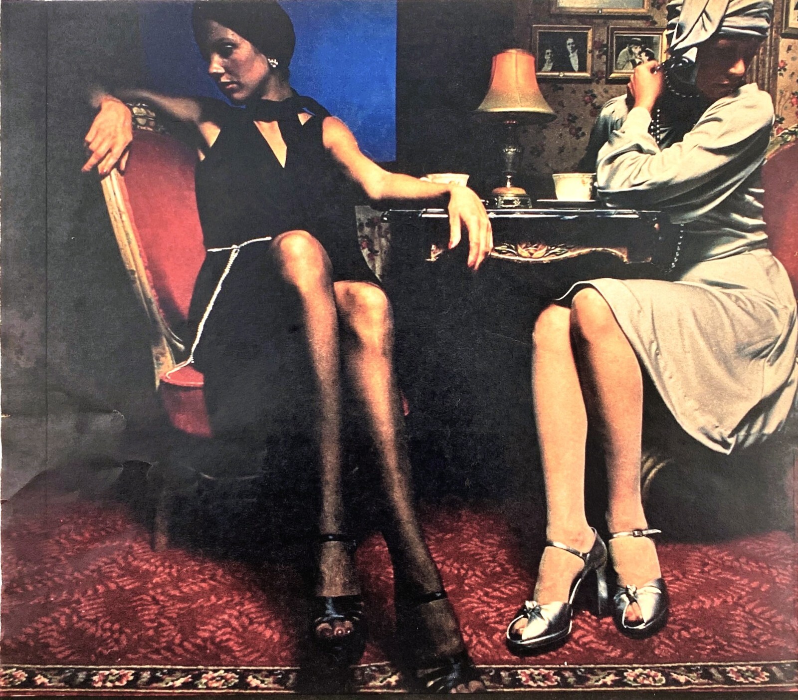 Shannon Rodgers Black Dress For Jerry Silverman Mac Tac Silver Vtg Mag Print Ad