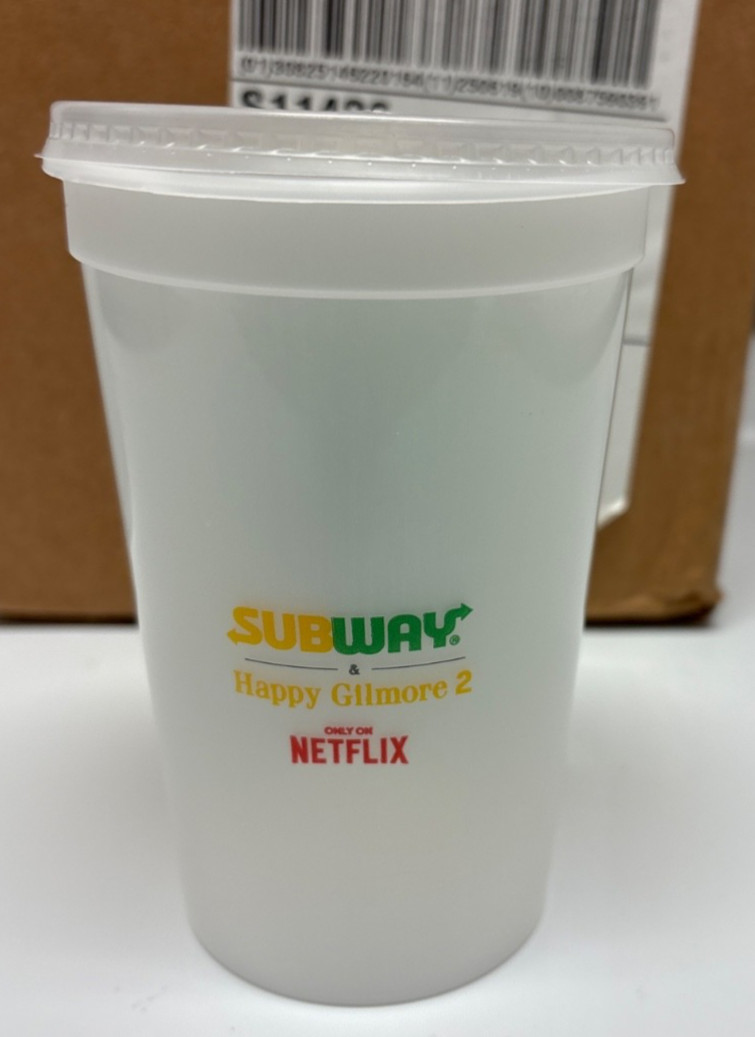 Happy Gilmore 2 Subway Cup Happy New Plastic Cup Netflix Movie Adam Sandler