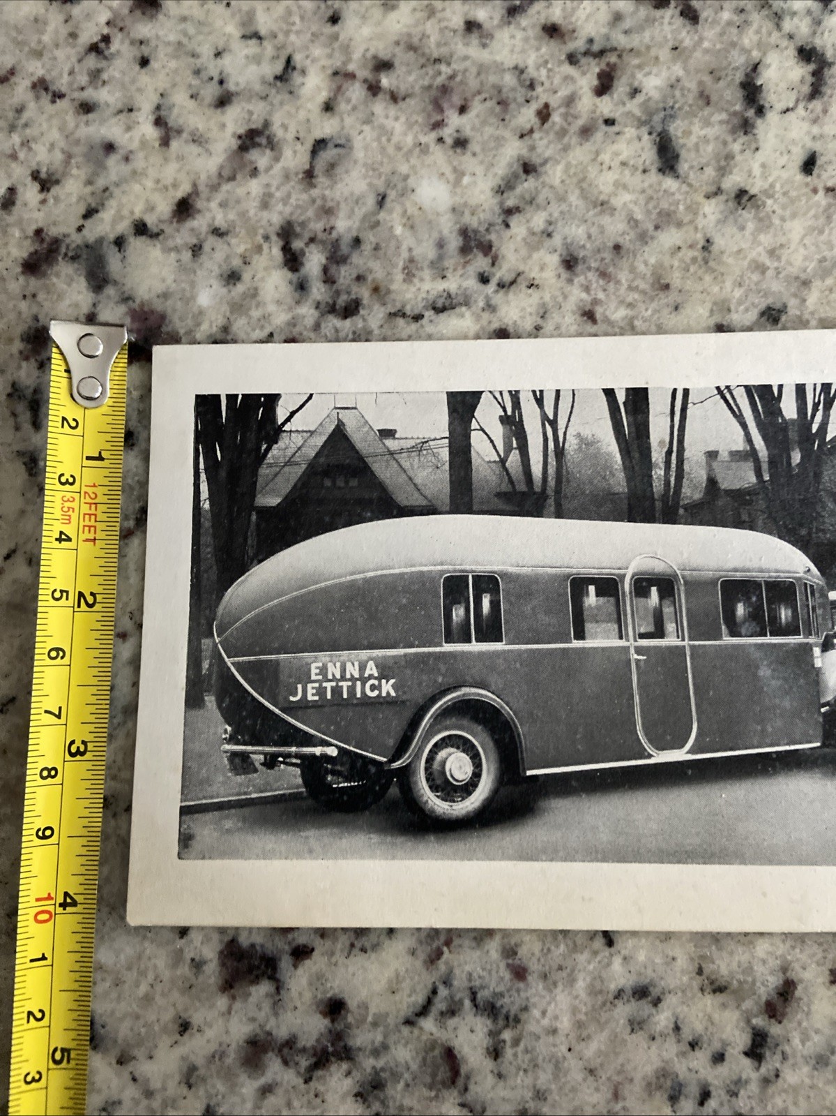 1930 Trade Card Curtiss Airplane Aerocar Trailer Enna Jettick Shoe Sales Display