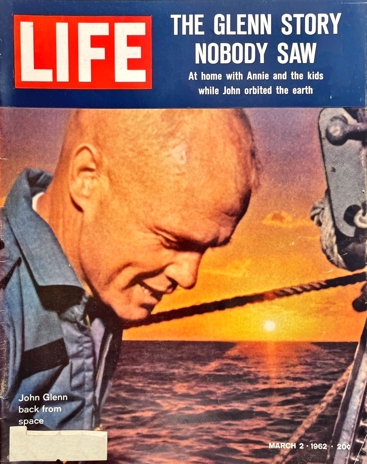 Astronaut John Glenn Return 1962 Life Mag Cover + Bonus Ford Fairlane Sedan Ad