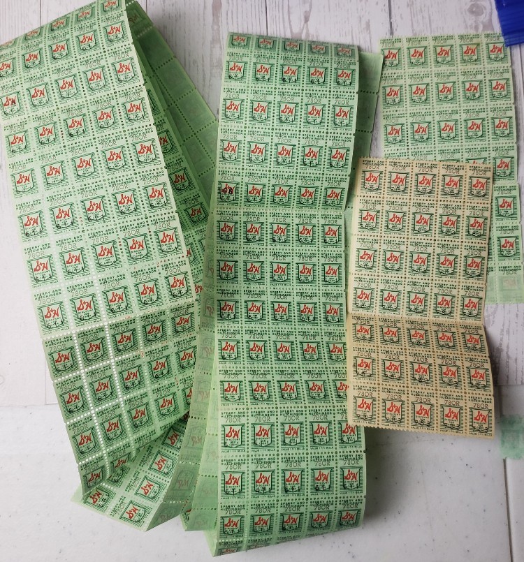 S&H Green Stamps Filled Books Certificates and Loose Stamp Vintage Large Lot