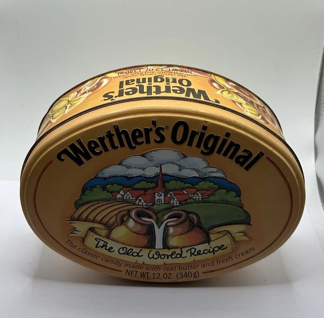 1985 Werther’s Original Candy Collector Tin Canister Made in Germany