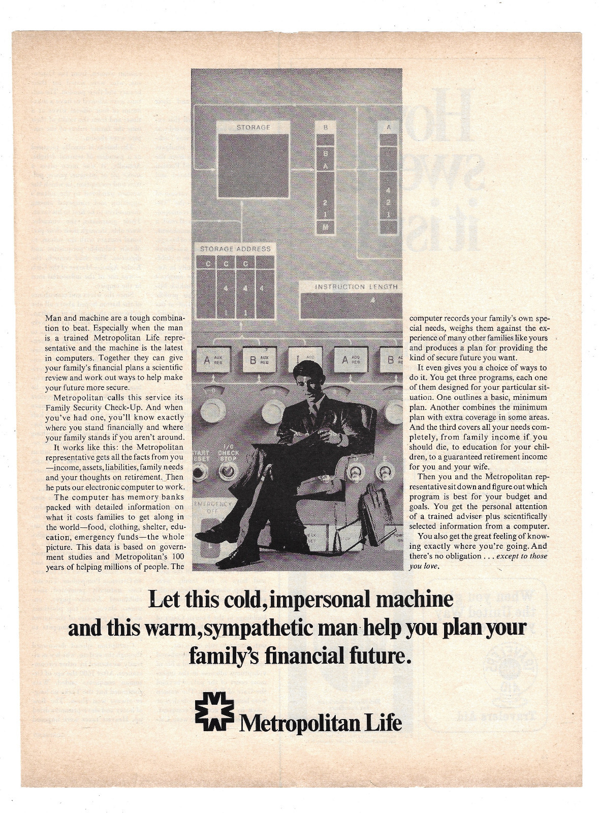 MetLife Metropolitan Life Insurance Company Print Ad Insurance Advertising 1967