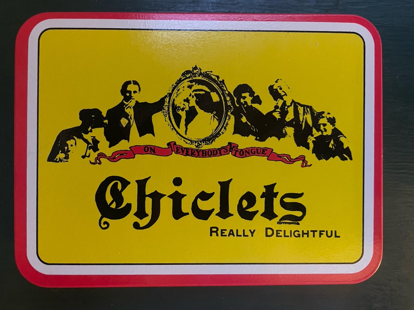 Chiclets Gum Tin Original Empty Collectible Tin Box