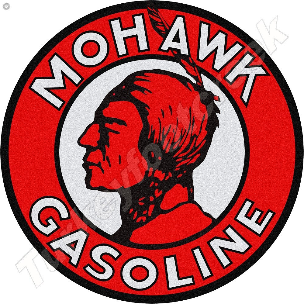 Mohawk Gasoline 11.75″ Round Metal Sign