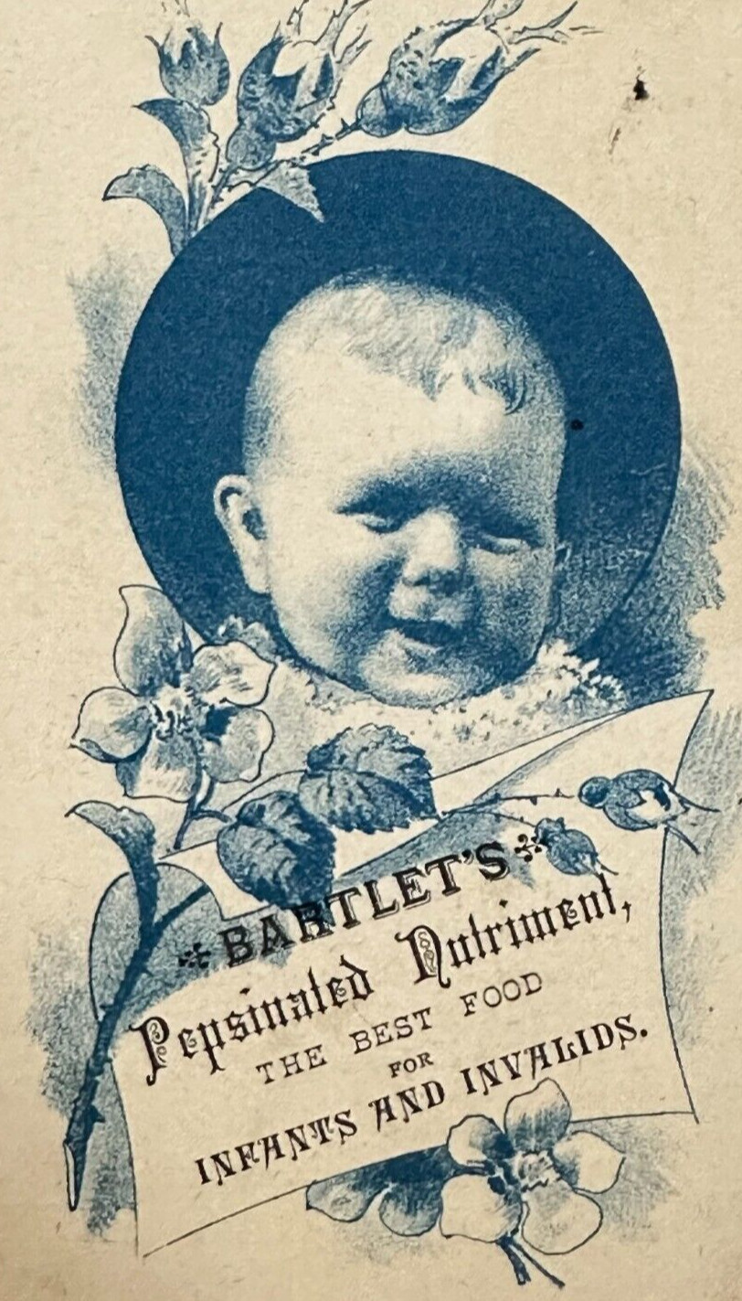 Bartletts Pepsinated Nutrition for Infant & Invalid BOSTON Victorian Trade Card