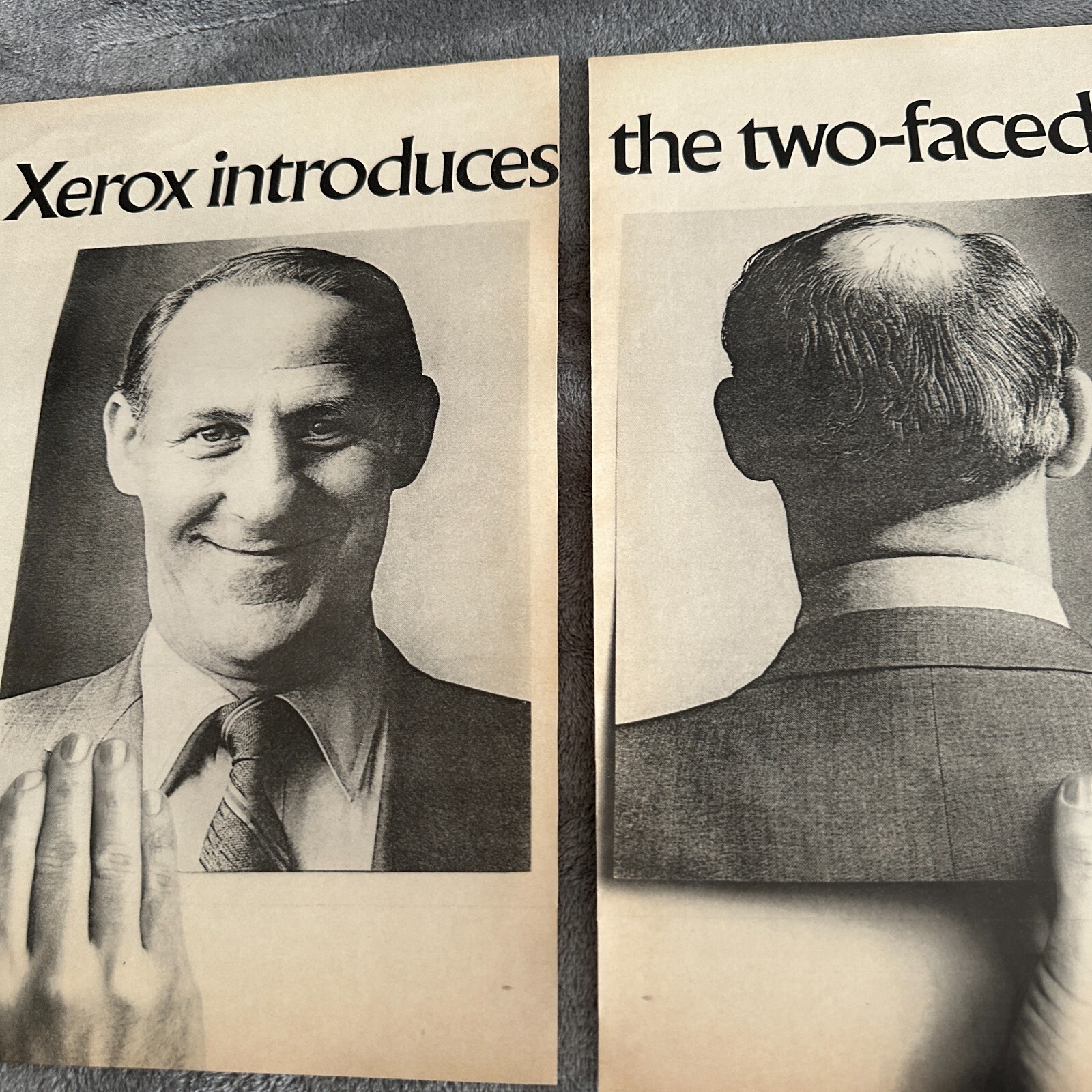 Xerox 4000 Copier Two Faced Copy 2 Page Print Ad 1972