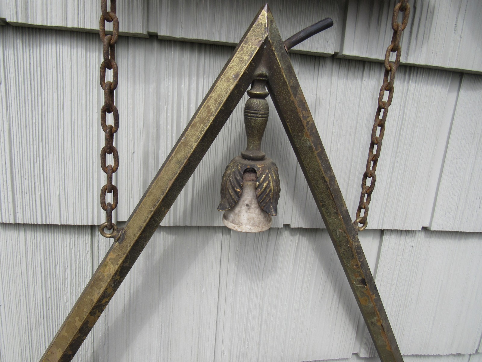 VINTAGE ORIGNAL 1920’s MASONIC LIGHTED TRIANGLE SIGN – DOUBLE SIDED SIGN